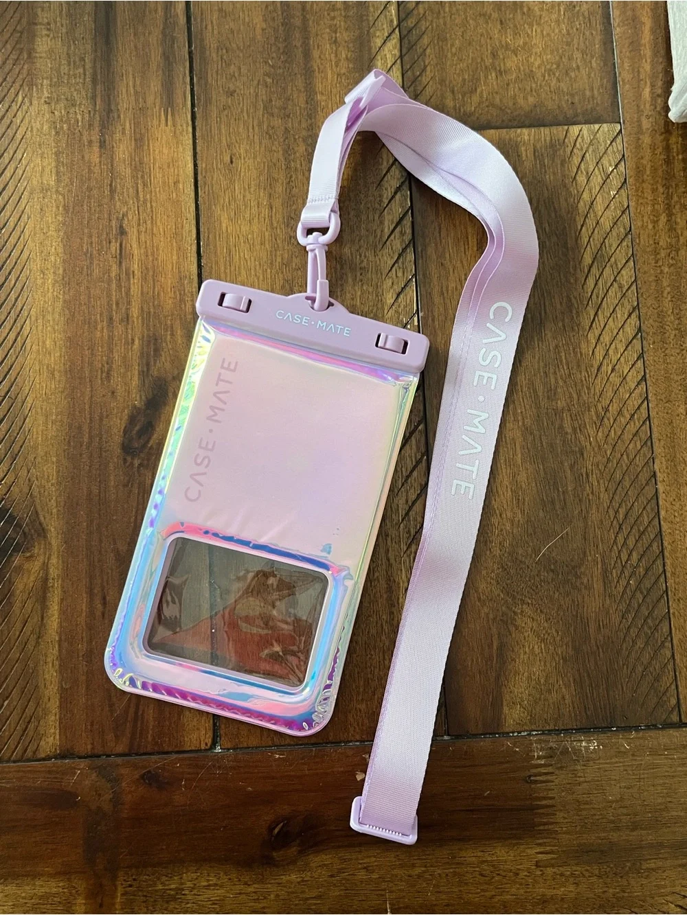 case-mate Iridescent Purple Waterproof Phone Pouch with Lanyard